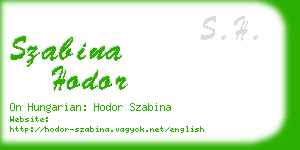 szabina hodor business card